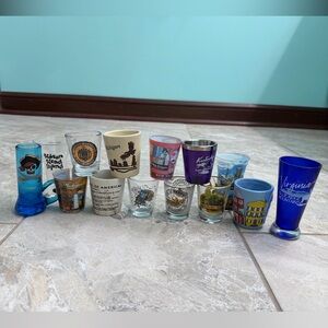 Assorted Souvenir Shot Glasses
